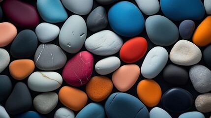 Colorful matte stones background, AI-generative