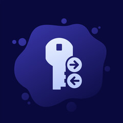 Key exchange icon for apps and web