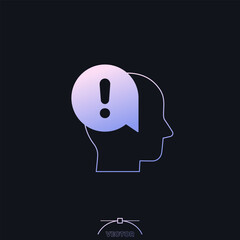 mental disorder vector icon with a gradient