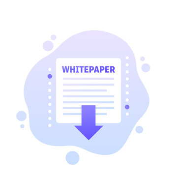 download whitepaper icon, vector design