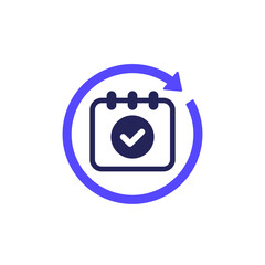 subscription automatic renewal icon on white
