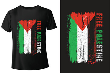 Free Palestine t-shirt design and vector template.