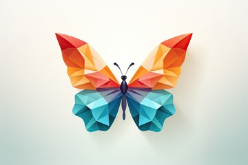 beautiful origami colorful butterfly illustration