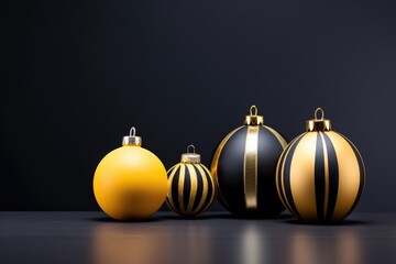 golden and black christmas ball decoration copy scape