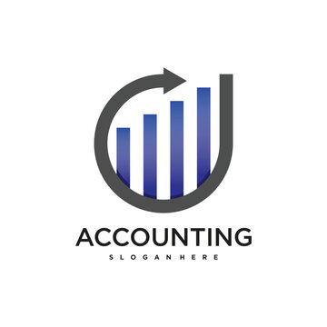 Accounting logo data vector template design. Premium Vector