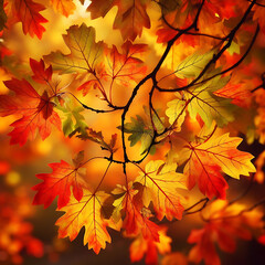 autumn leaves background, Created With Generative AI