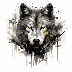 Angry Wolf T-Shirt Design