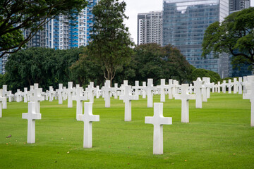 Manila American Cemetery located just outside Manila, Philippines