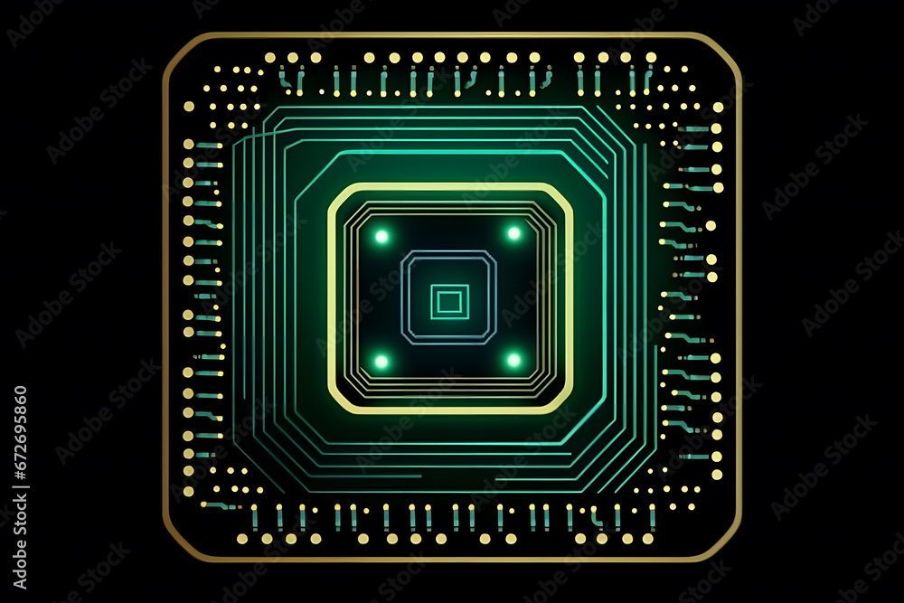 Poster high tech electronic circuit board background. neural network ai generated art