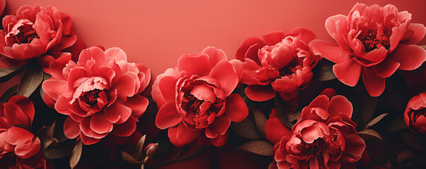 Naklejka premium Beautiful red peony flowers
