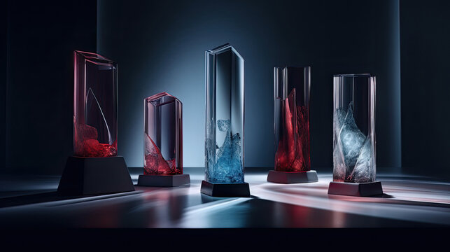 3d rendered illustration of a glowing glass. 