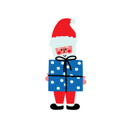Cute Santa Claus Vector Set