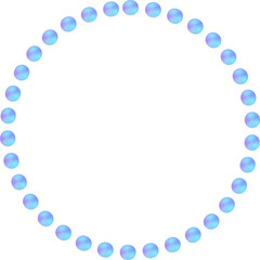 dotted line circle hologram y2k