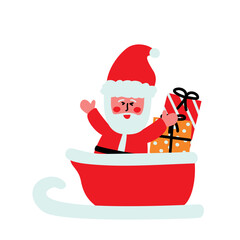 Cute Santa Claus Vector Set