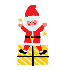 Cute Santa Claus Vector Set