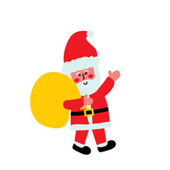 Cute Santa Claus Vector Set