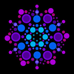 Colorful abstract dot mandala - 672702853