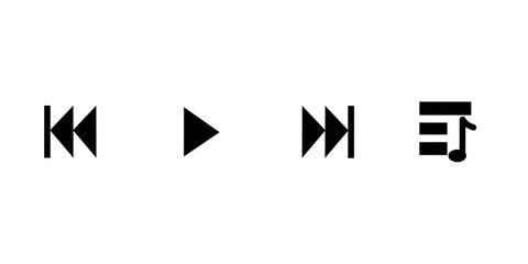 audio video player icon on white background