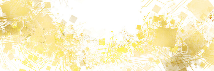 金箔、金粉、砂子の舞う日本画風テクスチャと透過背景ワイドサイズイラスト	