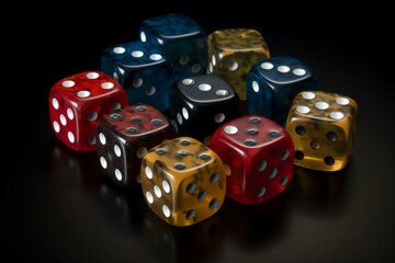 dice from a board game. Generative AI
