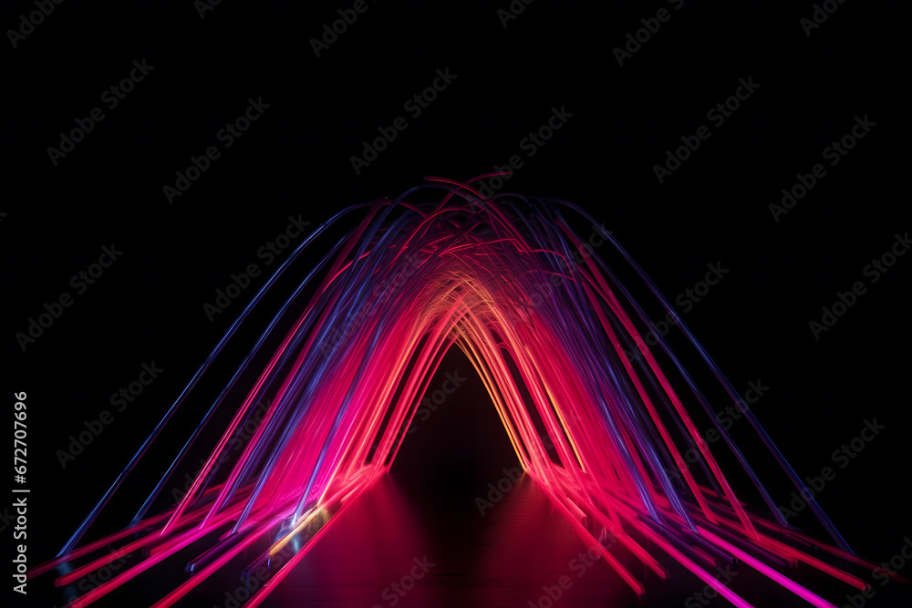 Canvas Prints abstract neon light arrows background. neural network ai generated art