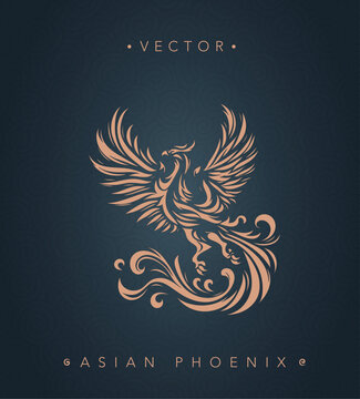 Asian traditional phoenix pattern ancient Chinese phoenix	
