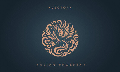 Asian traditional phoenix pattern ancient Chinese phoenix	
