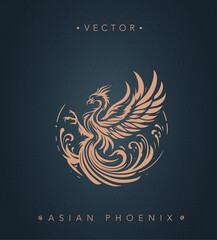 Asian traditional phoenix pattern ancient Chinese phoenix	
