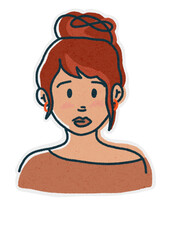 Illustration logo personnes stickers visage