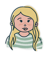 Illustration graphique petite fille