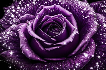 Closeup purple rose