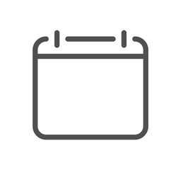 Calendar related icon outline and linear vector.