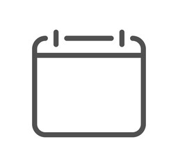 Calendar related icon outline and linear vector.