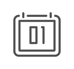 Calendar related icon outline and linear vector.
