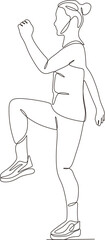 continuous line of Women In Swimsuits