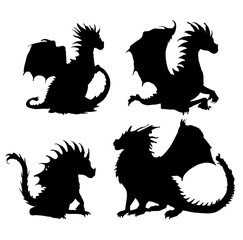 dragon silhouettes
