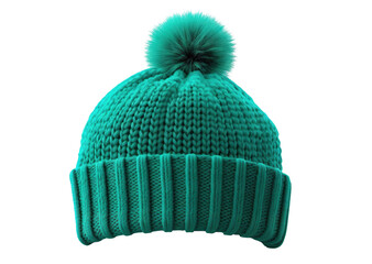 Stylish knitted hat cut out