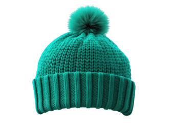 Stylish knitted hat cut out