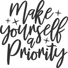 Make Yourself A Priority - Mental Health Illustration