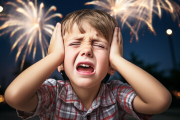 AUTISTIC CHILD SUFFERING FROM HOLIDAY FIREWORKS.