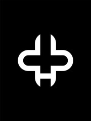 dHp monogram logo template