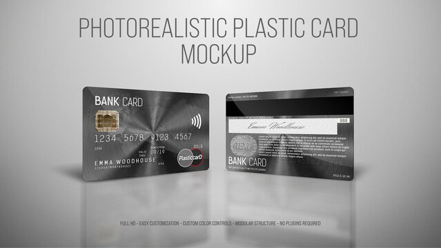 Photorealistic Plastic Card Mockup
