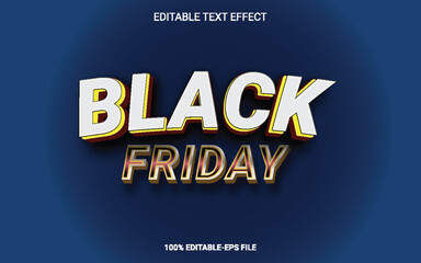Black Friday 3d editable text effect 