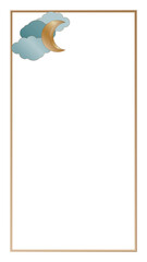 Vintage Gold Retro Rectangle Frame Border Elegant Glamour Wedding, Christmas, New Year Party Decoration Design Element