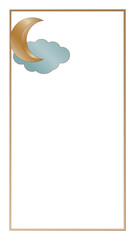 Vintage Gold Retro Rectangle Frame Border Elegant Glamour Wedding, Christmas, New Year Party Decoration Design Element