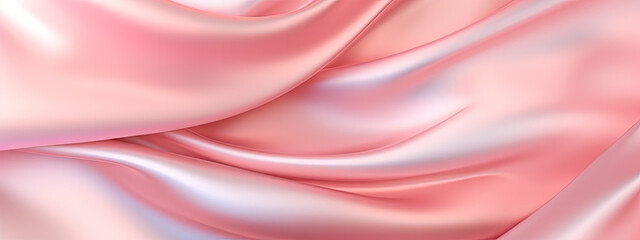 Abstract 3D silk satin pink Wallpaper Black Background V2