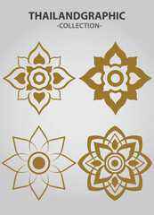 Vector element ethnic decorative ornament ethnic thai illustration