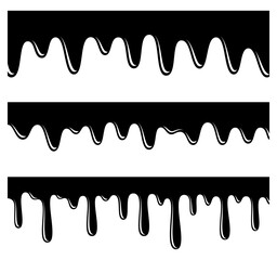 Set of Dripping Paint Vector