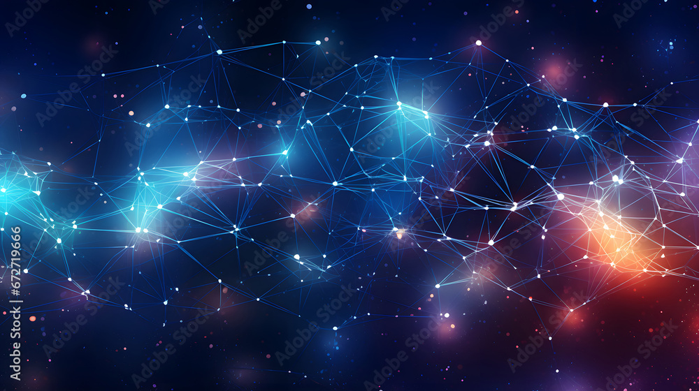 Poster abstract digital background technology . can be used for technological processes, neural networks an