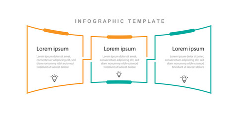 Modern design template infographic for business presentation with 3 step process 